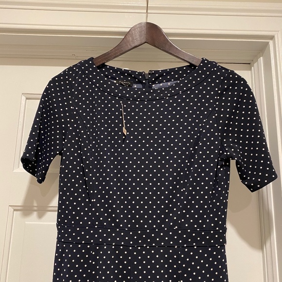 Beautiful Navy with White Polka Dots Dress -NEW! - Picture 2 of 6